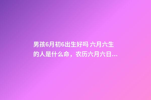 男孩6月初6出生好吗 六月六生的人是什么命，农历六月六日出生的人一生如何-第1张-观点-玄机派